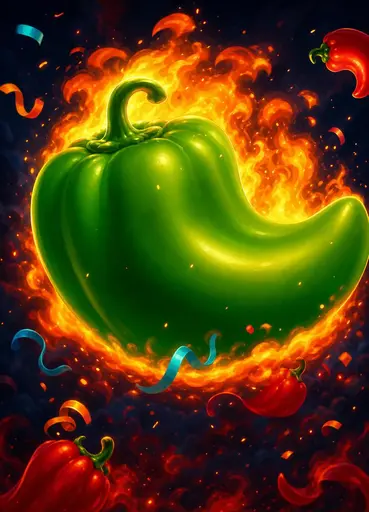 Flaming Peppers Hold and Spin