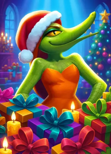 Glamour Crocodile Christmas